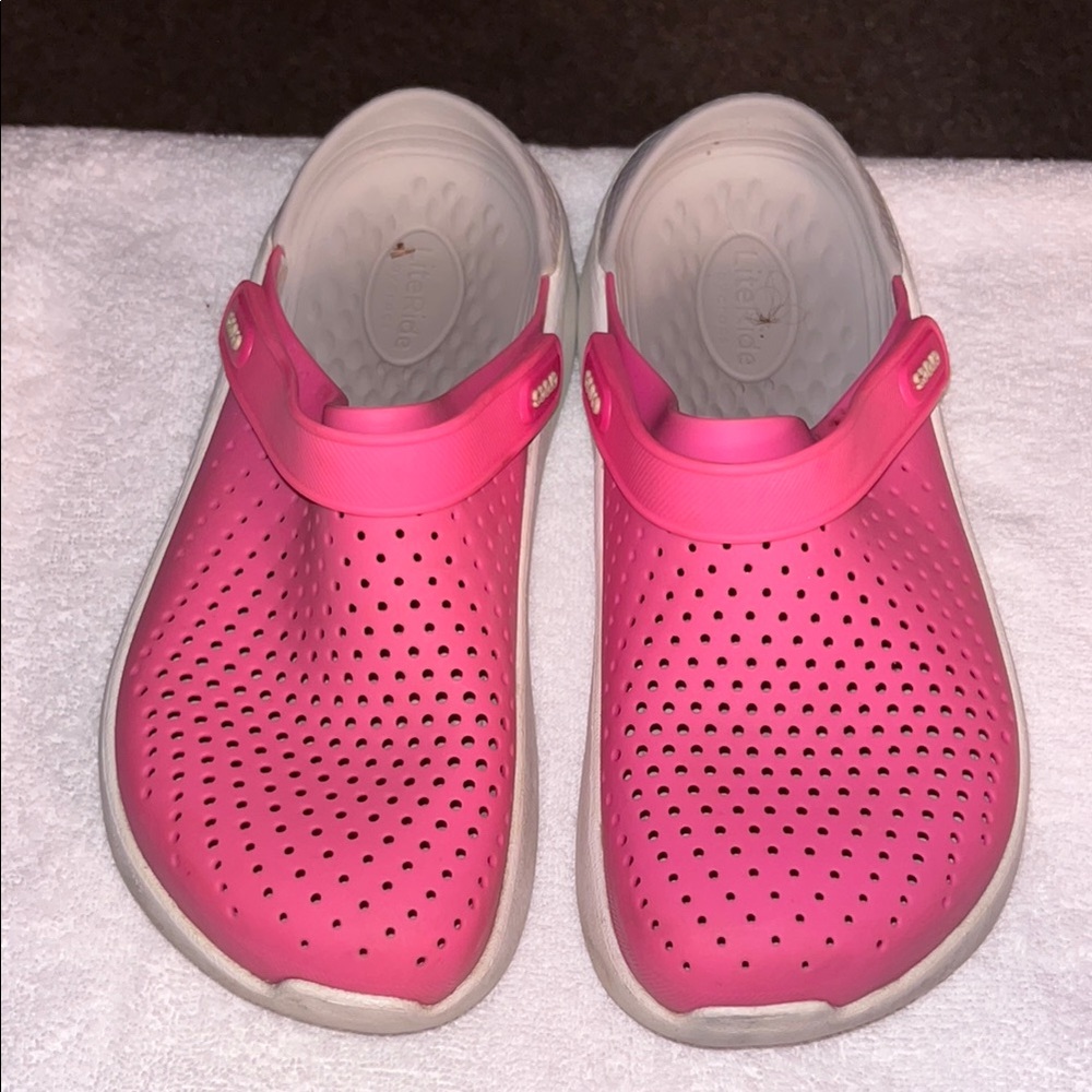 CROCS Pink Water Shoes Breathable Slip-On Design